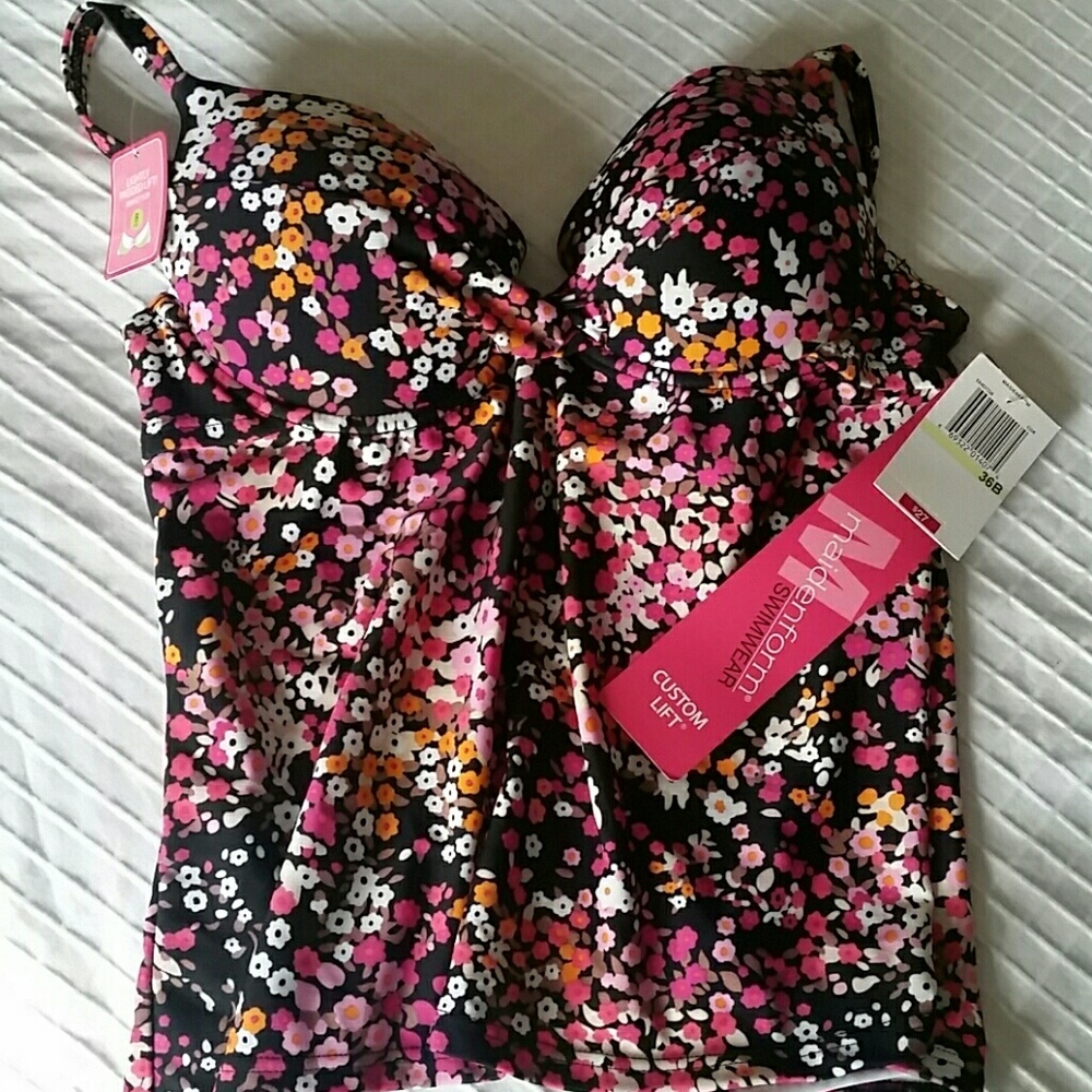 Maidenform 36B bra sized swimwear tankini